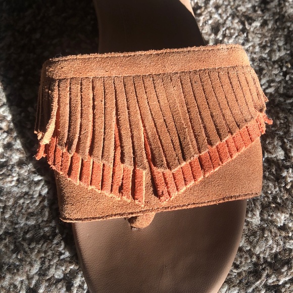 UGG Suede Fringe Slide Sandals NWOB - size 10 - Picture 4 of 4